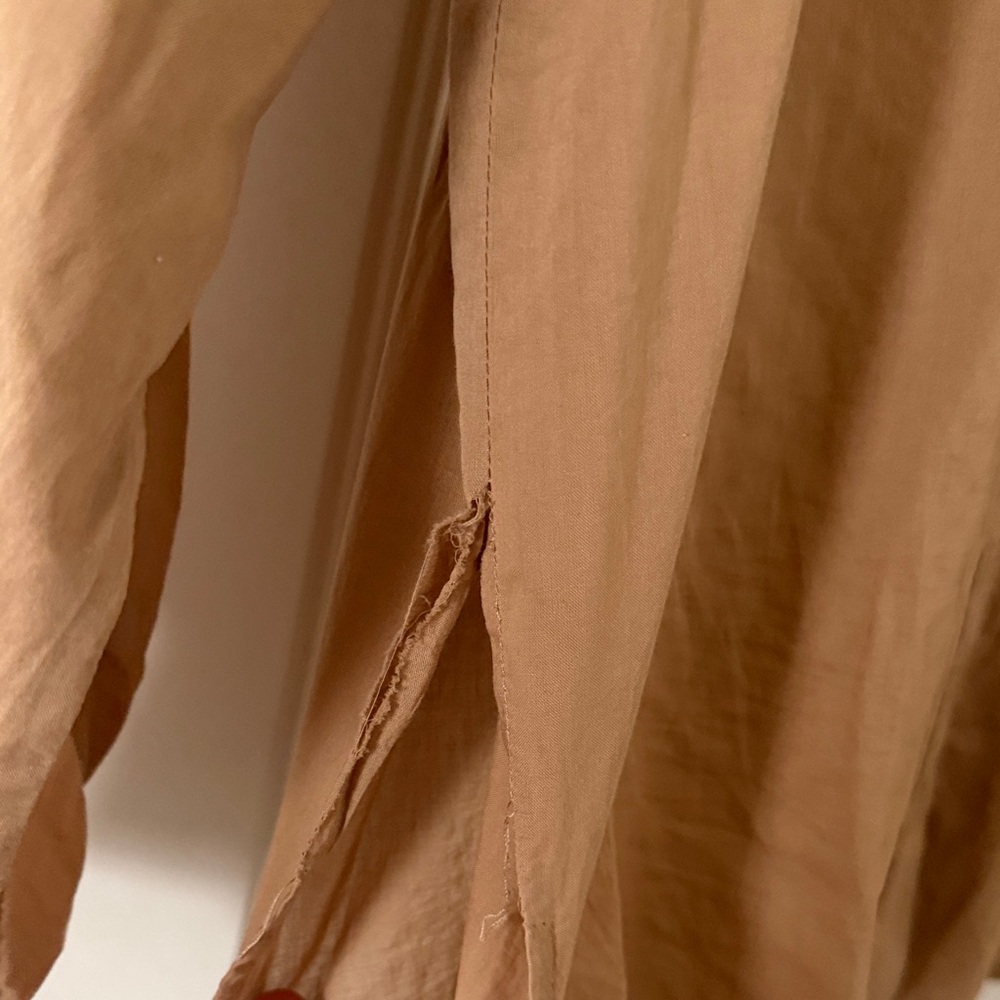 Veronica Beard Camel Blouse with Ruffle Detail - Picture 4 of 5